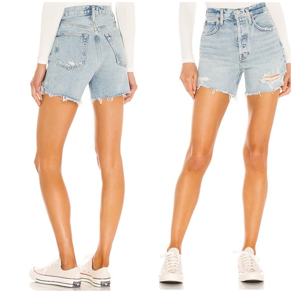Agolde Riley denim short - Picture 2 of 8